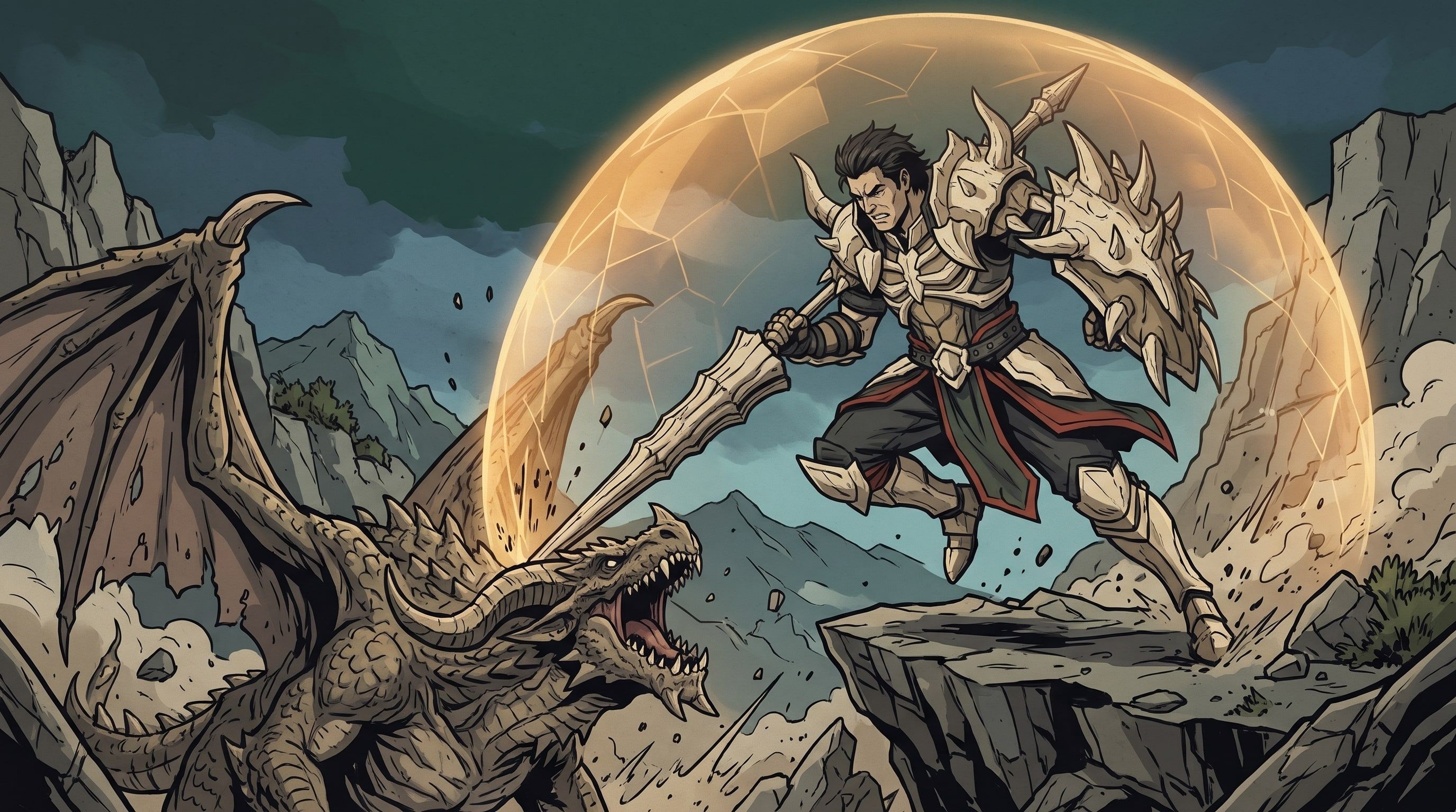 Illustration of Arkaya using a signature move