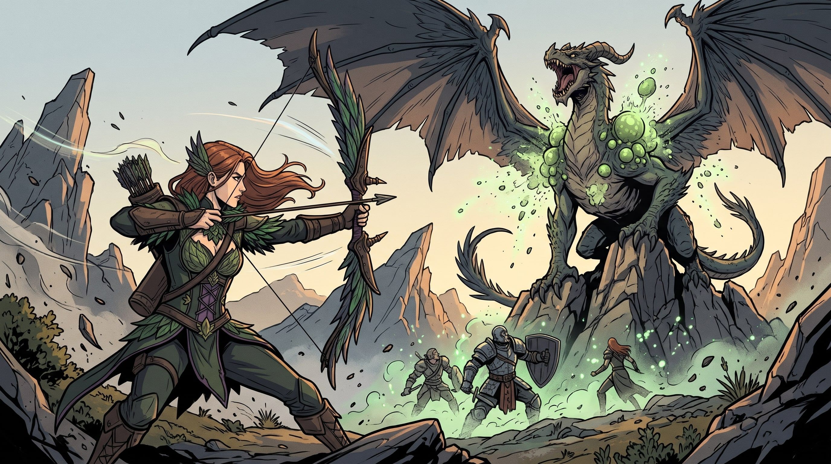 Illustration of Madelyn using a signature move