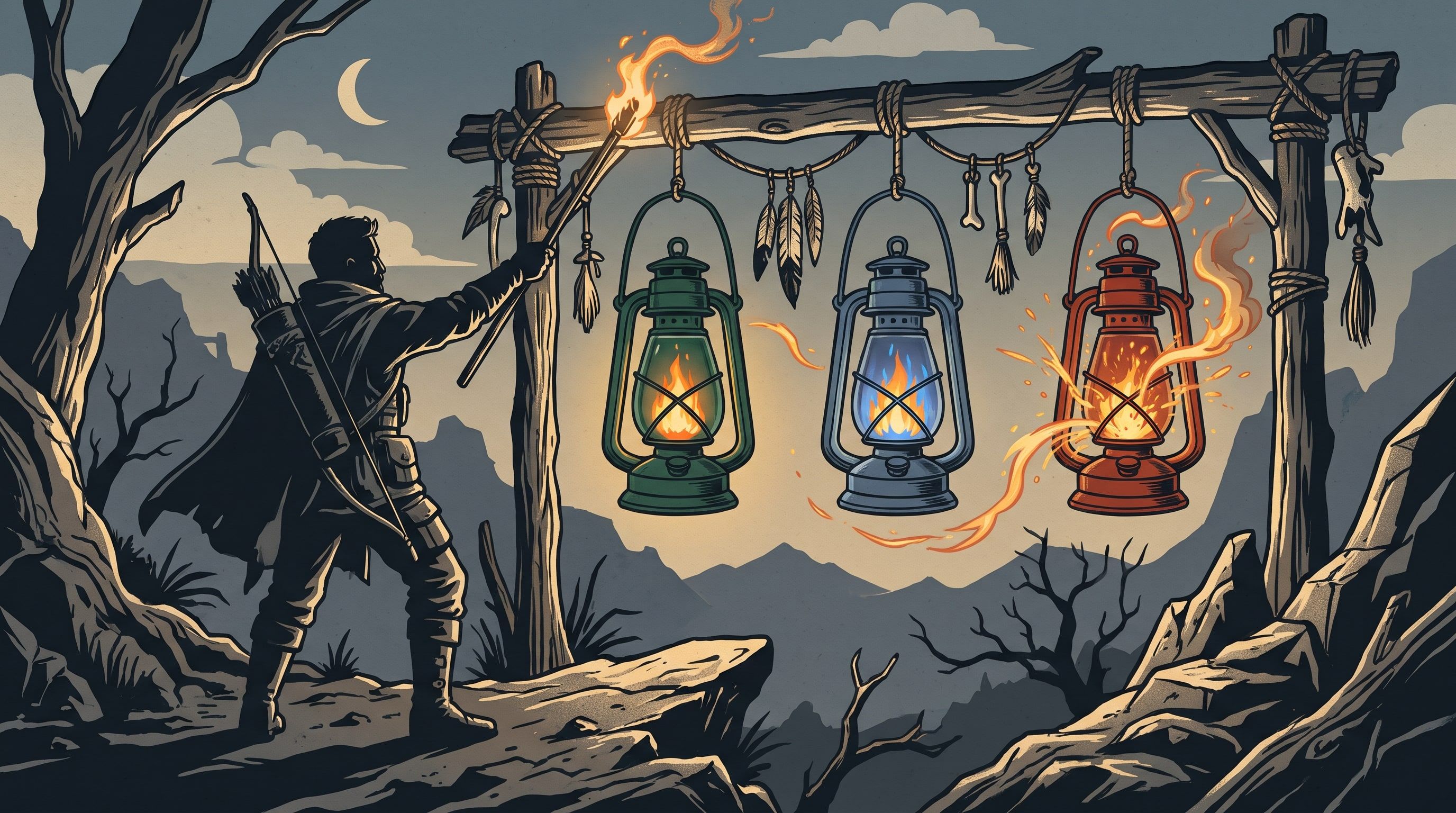 Illustration of an Adventurer being scored on three criteria