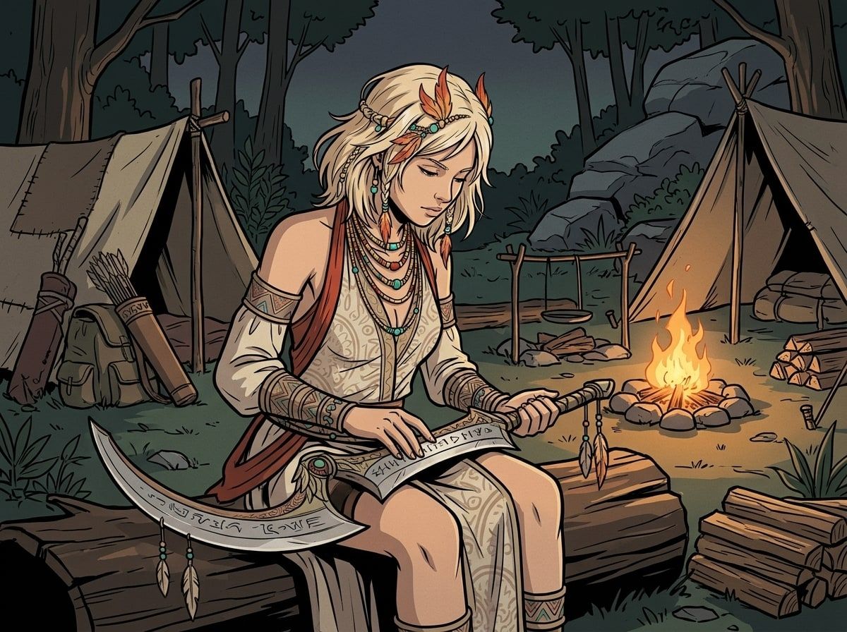 Illustration of Raya and the Dual Blades